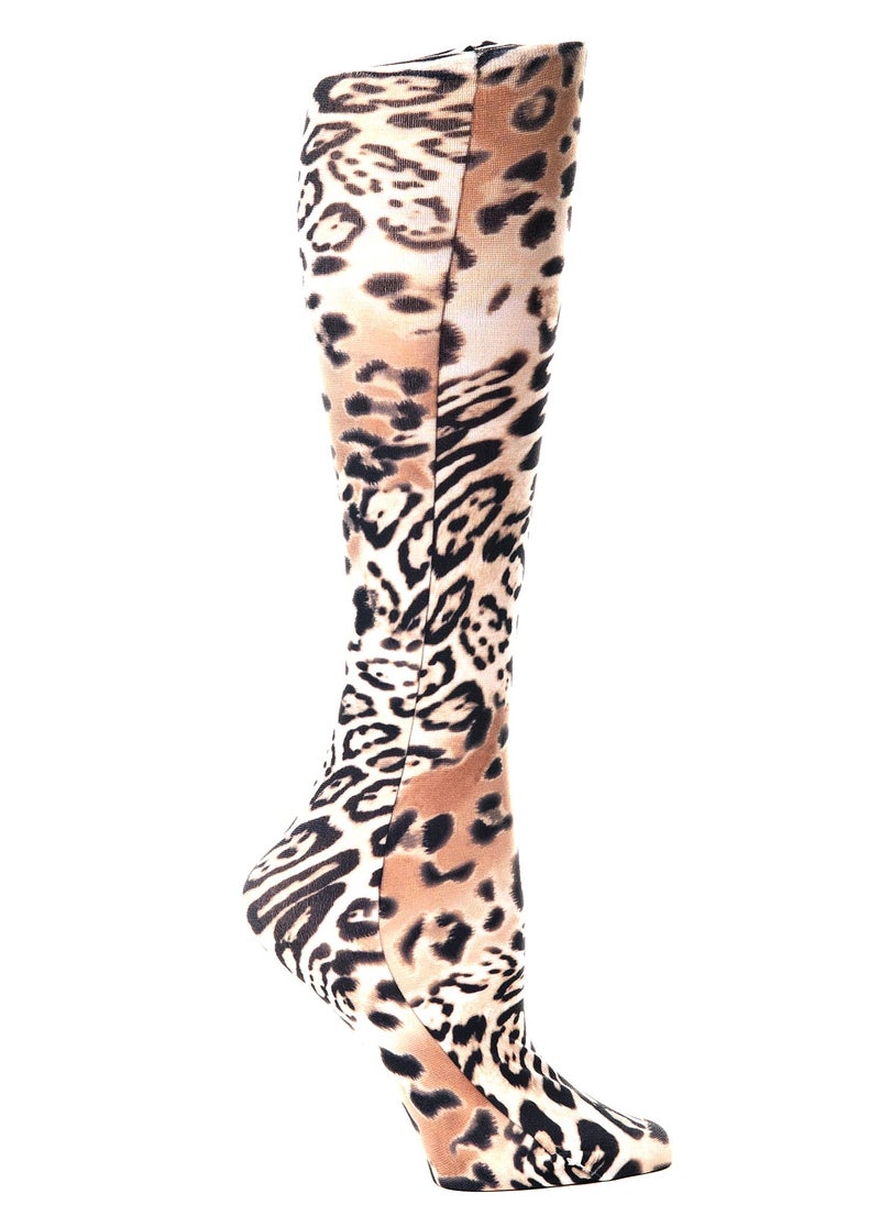 Celeste Stein Therapeutic Compression Socks Brown Leopard River 1520 mmhg 1Pair